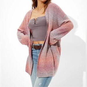 Women's Multicolor Striped Oversized Cardigan